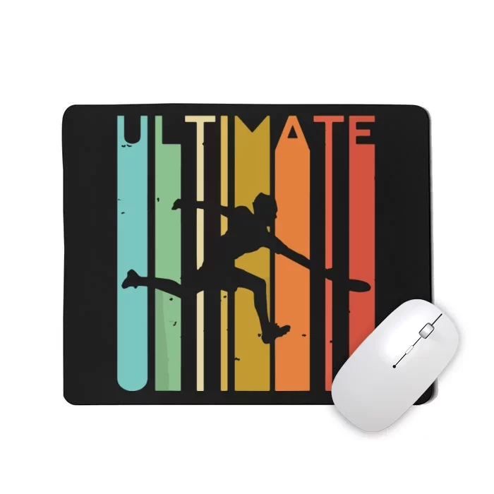 Ultimate Frisbee Retro Player Flying Disc Throwing Mousepad