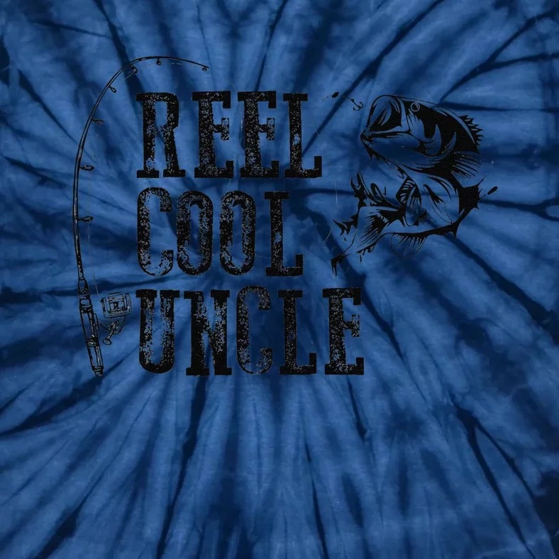 Uncle Fishing Reel Cool Uncle Funny Gift Tie-Dye T-Shirt