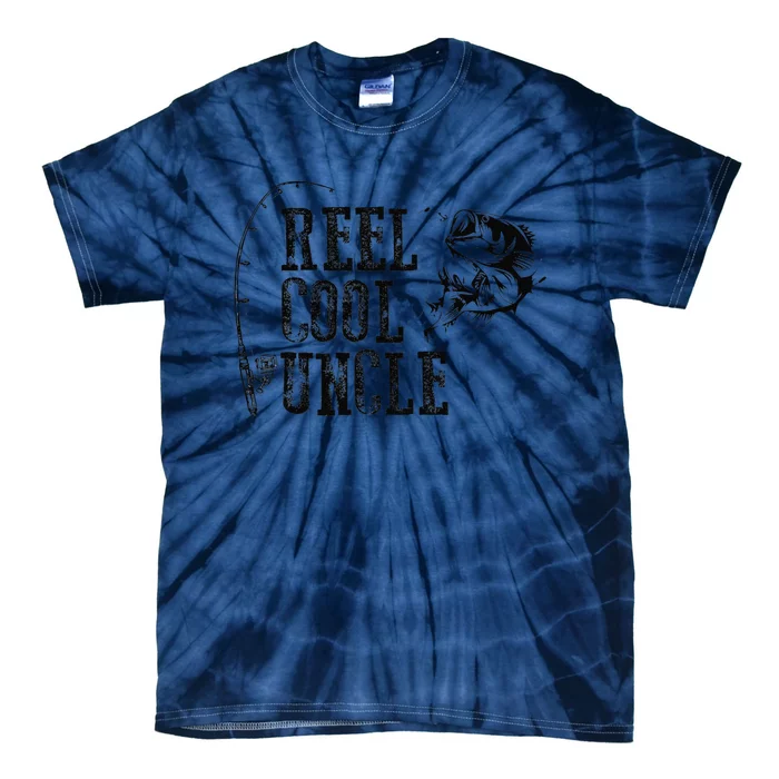 Uncle Fishing Reel Cool Uncle Funny Gift Tie-Dye T-Shirt