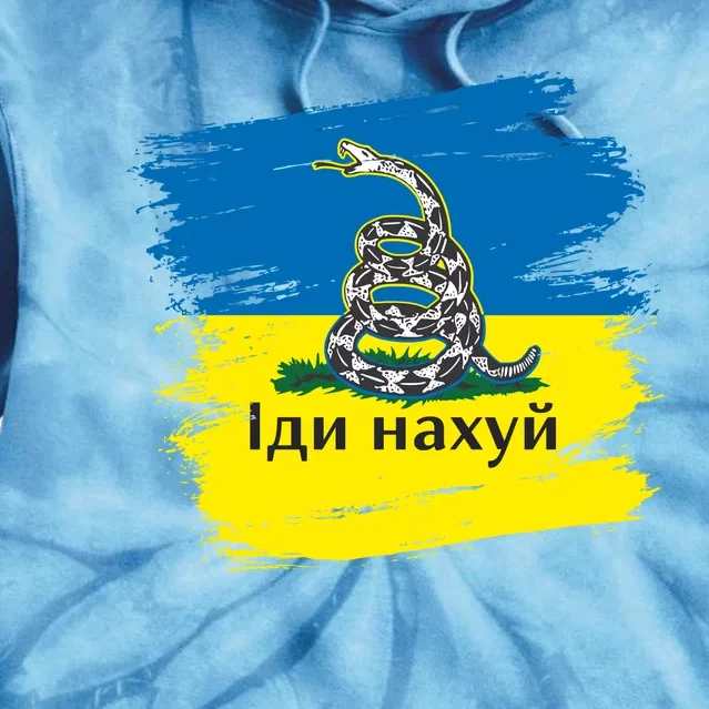 Ukrainian Flag Russian War Ship Go Fuck Yourself Tie Dye Hoodie