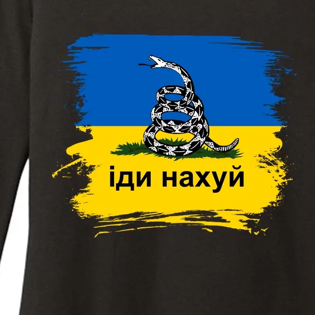 Ukraine Flag Russian Warship Go F Yourself Womens CVC Long Sleeve Shirt