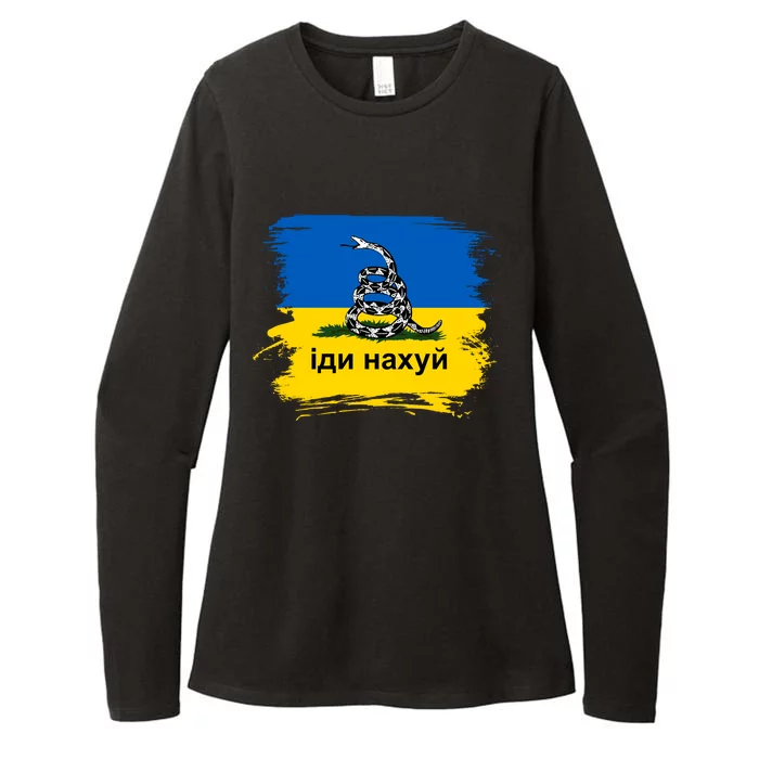 Ukraine Flag Russian Warship Go F Yourself Womens CVC Long Sleeve Shirt