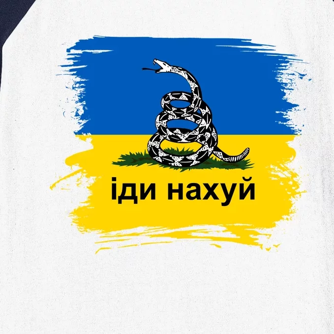 Ukraine Flag Russian Warship Go F Yourself Baseball Sleeve Shirt