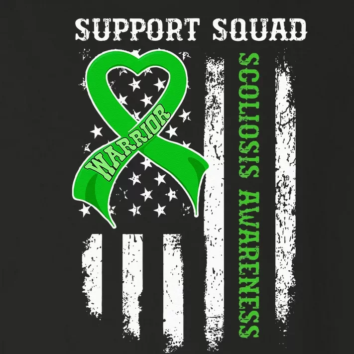 USA Flag Support Squad Scoliosis Awareness Toddler Long Sleeve Shirt