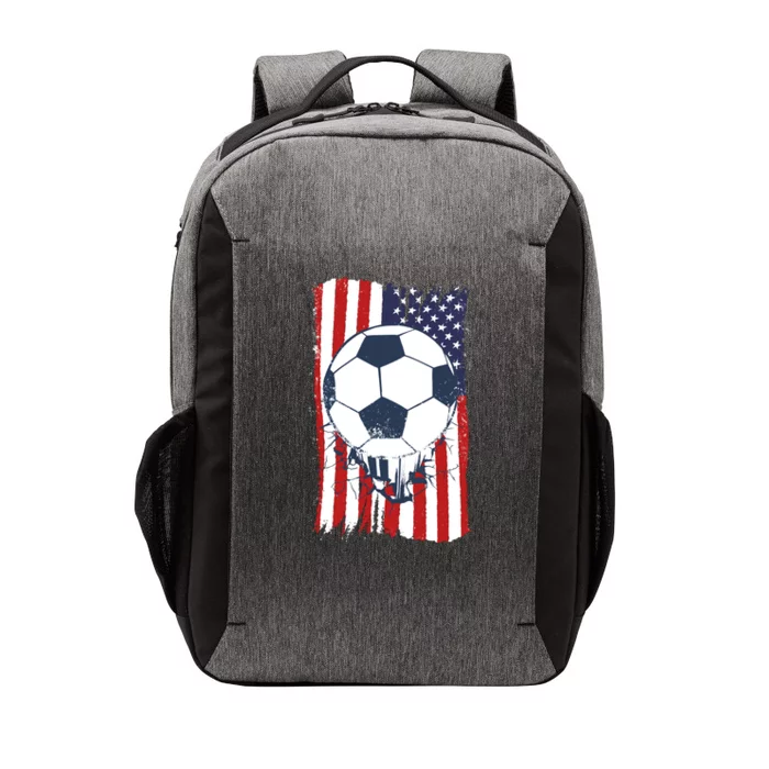 USA Flag Soccer Lover Vector Backpack