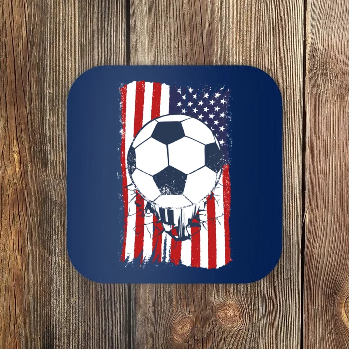 USA Flag Soccer Lover Coaster