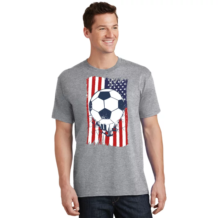 USA Flag Soccer Lover T-Shirt