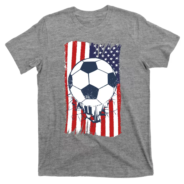 USA Flag Soccer Lover T-Shirt