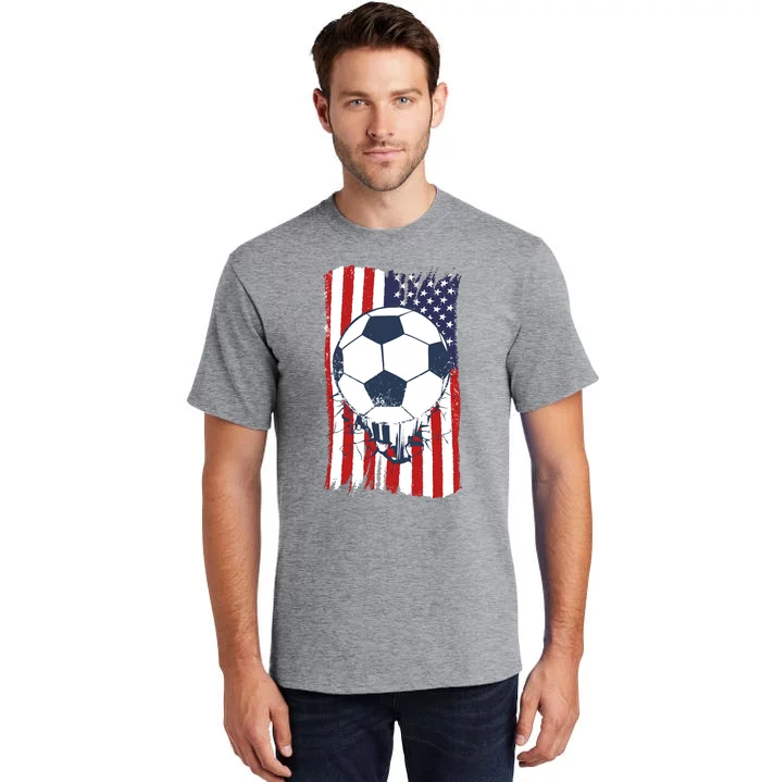 USA Flag Soccer Lover Tall T-Shirt