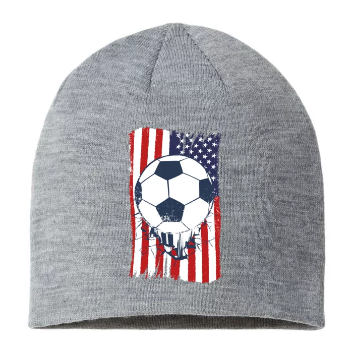 USA Flag Soccer Lover 8 1/2in Sustainable Knit Beanie