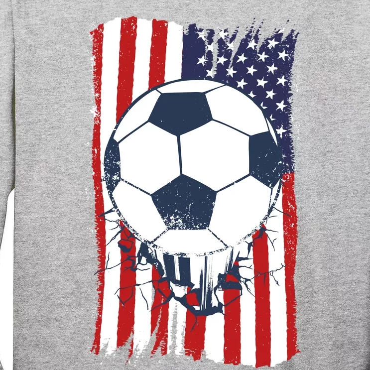 USA Flag Soccer Lover Tall Long Sleeve T-Shirt