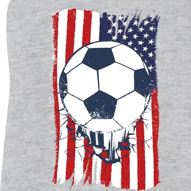 USA Flag Soccer Lover Women's Racerback Tank