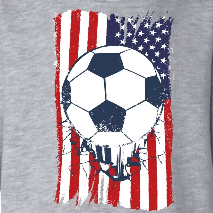 USA Flag Soccer Lover Toddler Hoodie