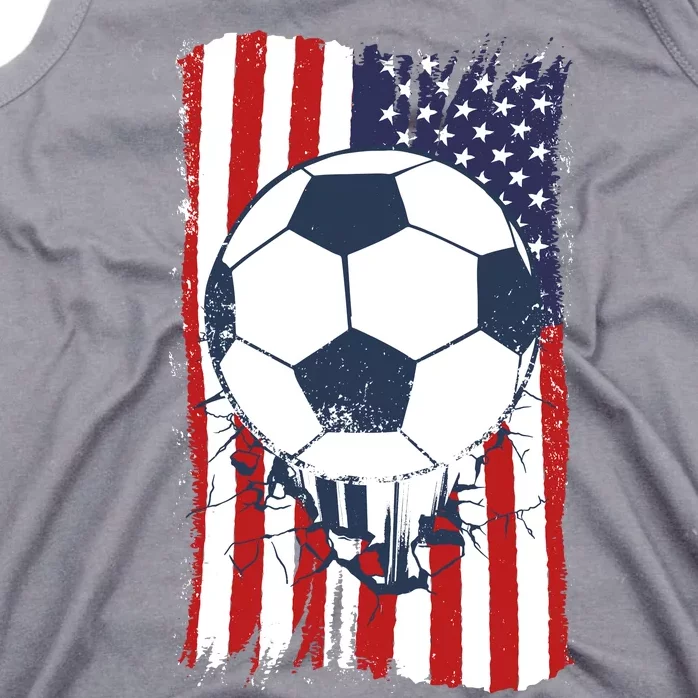 USA Flag Soccer Lover Tank Top