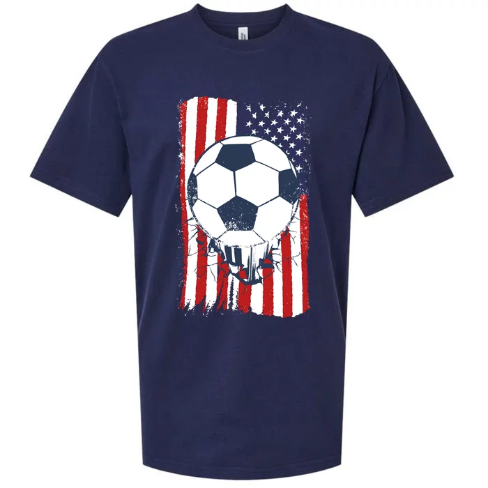 USA Flag Soccer Lover Sueded Cloud Jersey T-Shirt