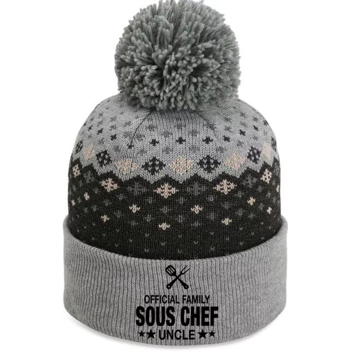 Uncle Family Sous Chef Funny Cooking Uncle Gift The Baniff Cuffed Pom Beanie