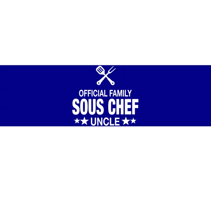 Uncle Family Sous Chef Funny Cooking Uncle Gift Bumper Sticker