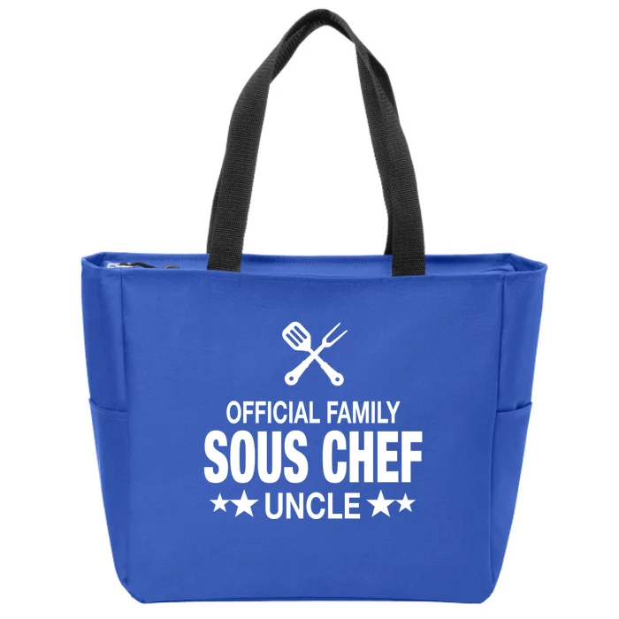 Uncle Family Sous Chef Funny Cooking Uncle Gift Zip Tote Bag