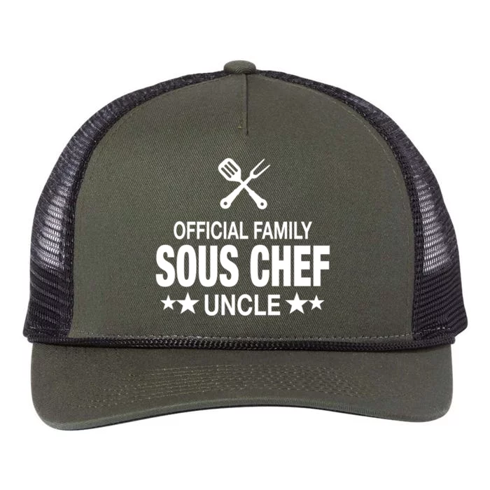 Uncle Family Sous Chef Funny Cooking Uncle Gift Retro Rope Trucker Hat Cap