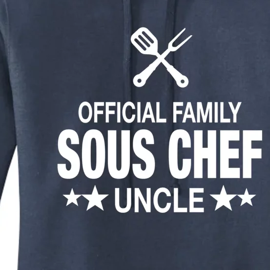 Uncle Family Sous Chef Funny Cooking Uncle Gift Women's Pullover Hoodie