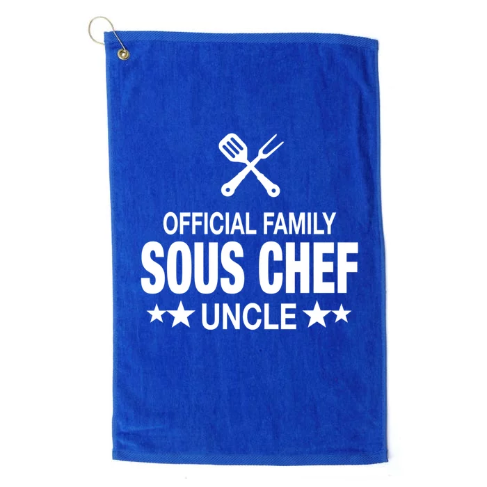 Uncle Family Sous Chef Funny Cooking Uncle Gift Platinum Collection Golf Towel