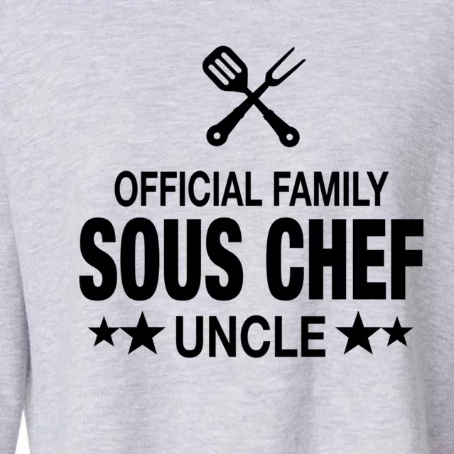 Uncle Family Sous Chef Funny Cooking Uncle Gift Cropped Pullover Crew