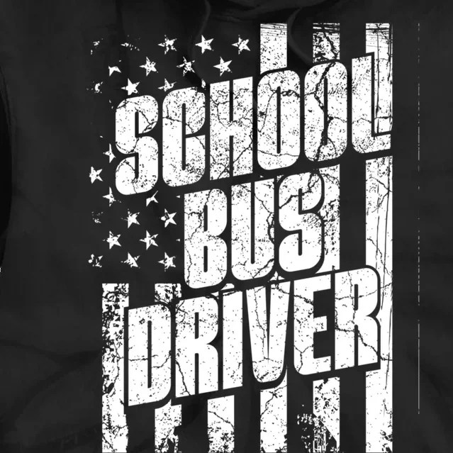 USA Flag School Bus Driver Bus Driver Retirement Bus Driver Tie Dye Hoodie