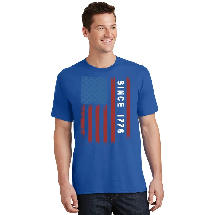 Usa Flag Since 1776 Revolution Declaration Freedom Military Gift T-Shirt