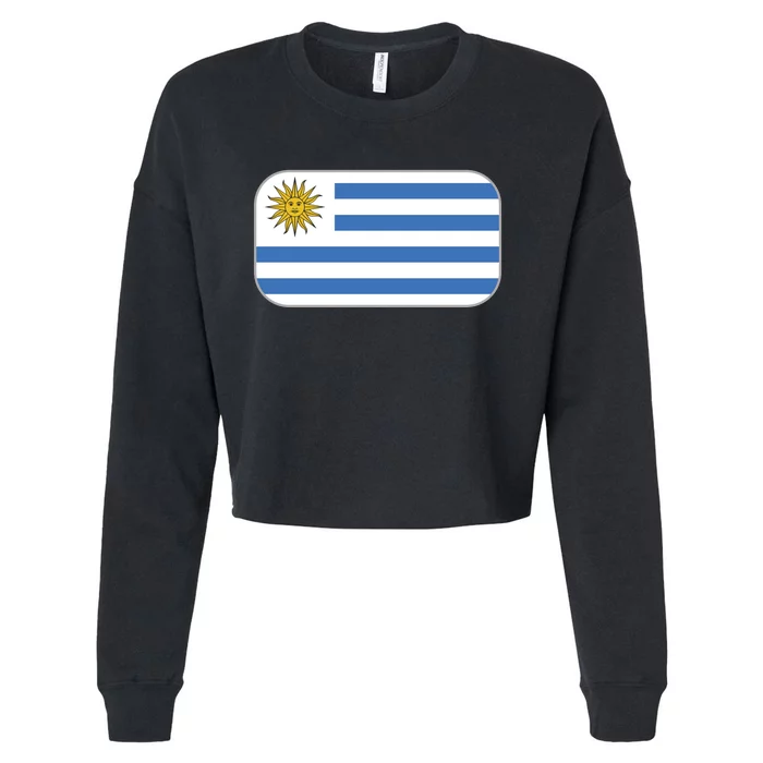 Uruguay Flag Soccer Team World Cup 2022 Cropped Pullover Crew