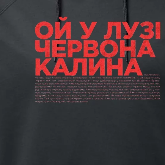 Ukrainian Folk Song Oi U Luzi Chervona Kalyna Red Viburnum Performance Fleece Hoodie