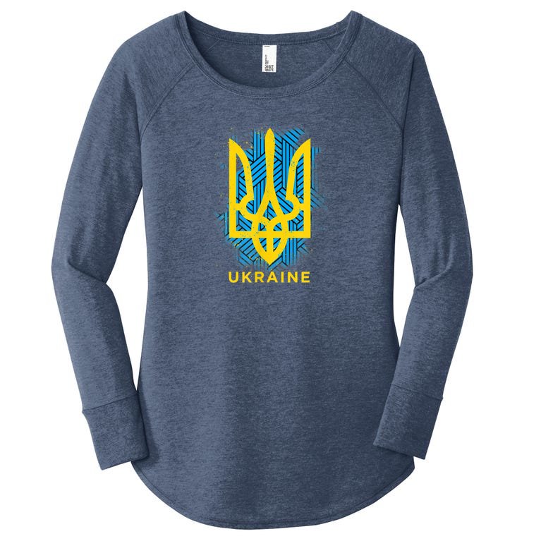 UKRAINE FLAG SYMBOL Women’s Perfect Tri Tunic Long Sleeve Shirt
