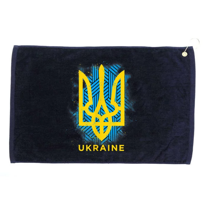 UKRAINE FLAG SYMBOL Grommeted Golf Towel