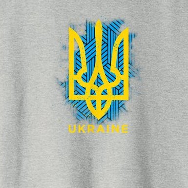 UKRAINE FLAG SYMBOL Women's Crop Top Tee