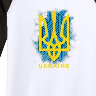 UKRAINE FLAG SYMBOL Women’s Tri-Blend 3/4-Sleeve Raglan Shirt