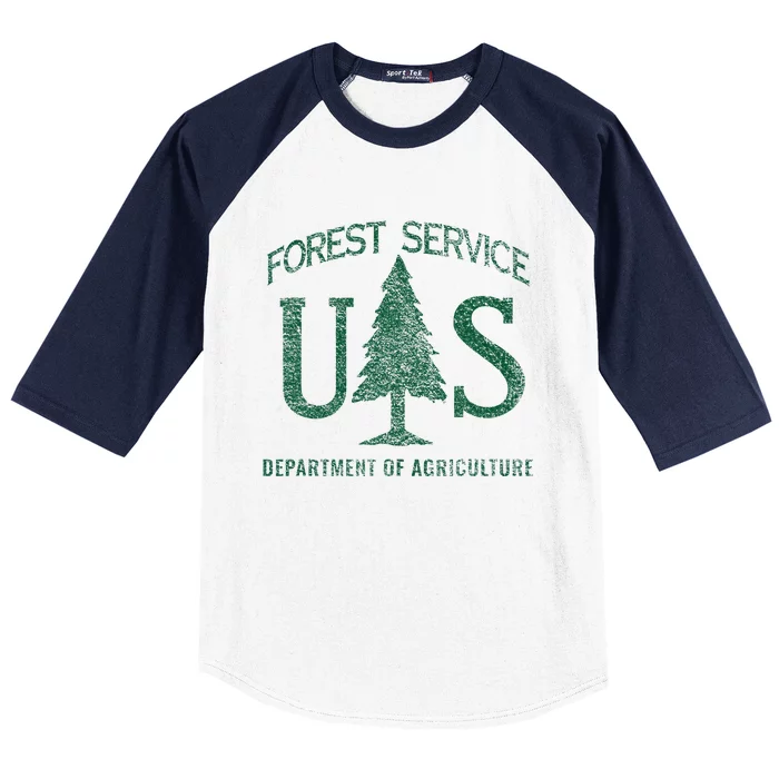 Us Forest Service (Distressed Green) Baseball Sleeve Shirt