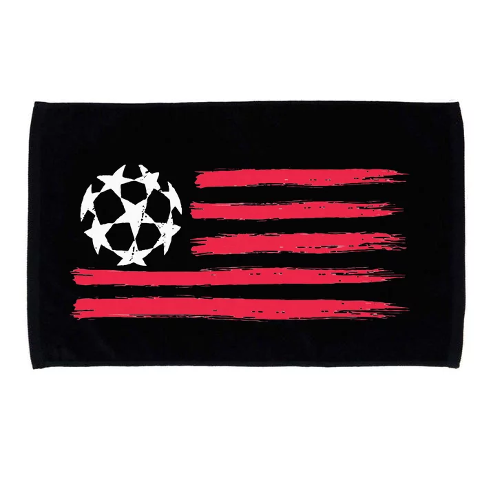 Usa Flag Soccer Ball Cool Futbol Equipment Microfiber Hand Towel