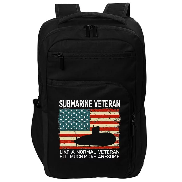 USA Flag Submarine Veteran For Men And Submarine For Men Impact Tech Backpack