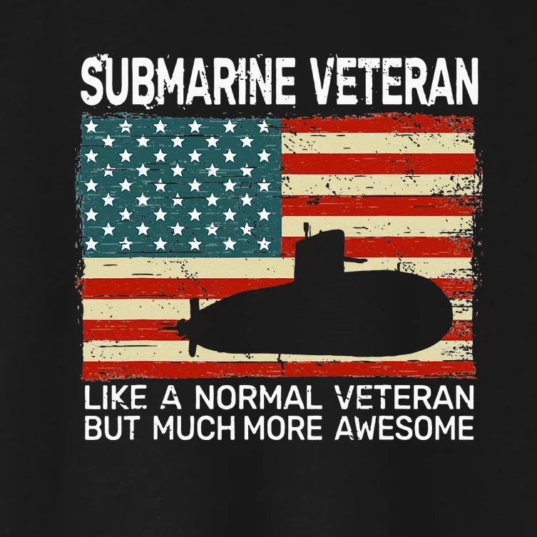 USA Flag Submarine Veteran For Men And Submarine For Men Women's Crop Top Tee