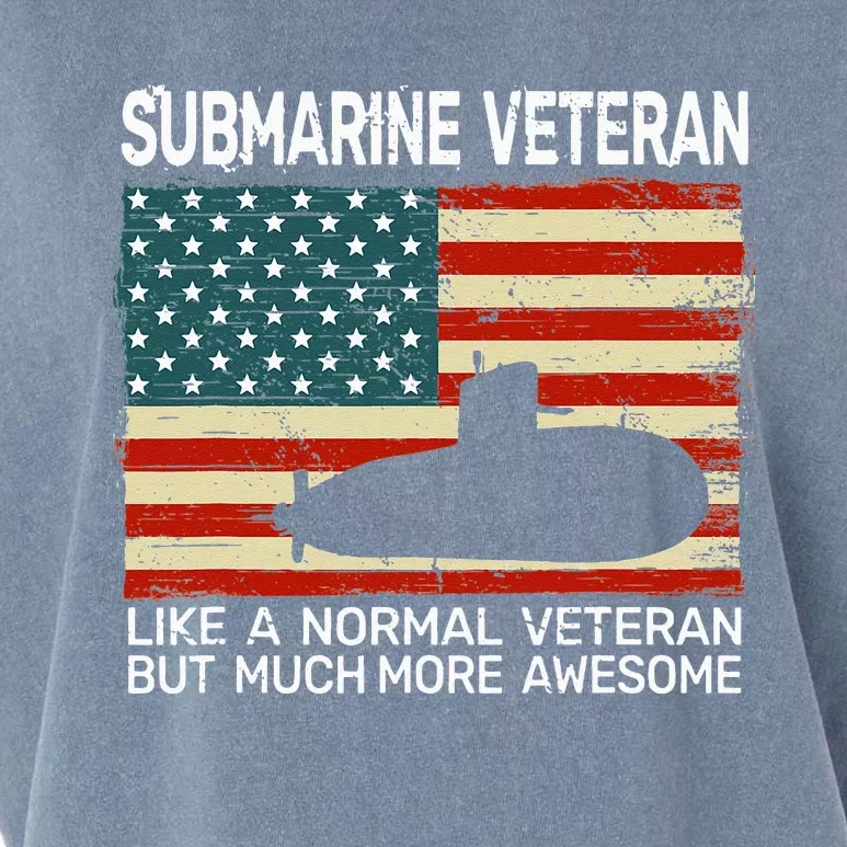 USA Flag Submarine veteran for  and submarine Garment-Dyed Women's Muscle Tee