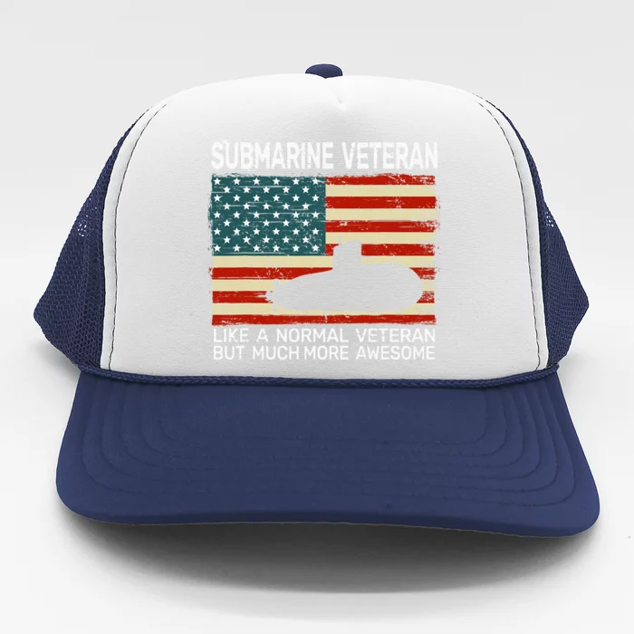 USA Flag Submarine veteran for  and submarine Trucker Hat