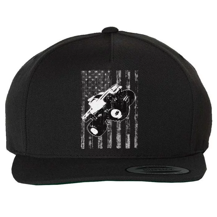 USA Flag Style Big Monster Size Truck Big Cars Wool Snapback Cap