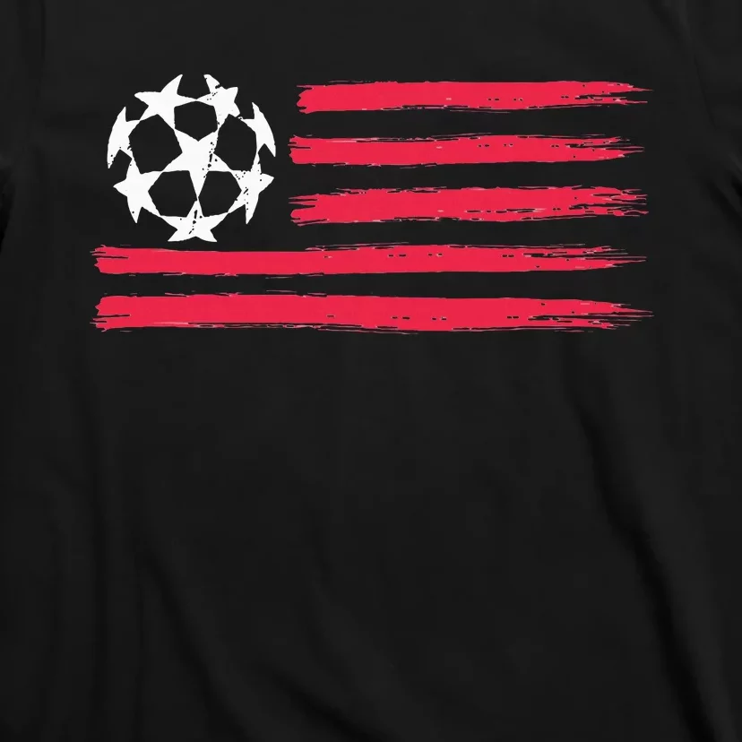 Usa Flag Soccer Ball Cool Futbol Equipment T-Shirt