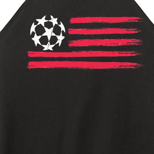 Usa Flag Soccer Ball Cool Futbol Equipment Women’s Perfect Tri Rocker Tank