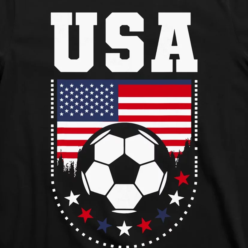 Usa Flag Soccer Fan T-Shirt