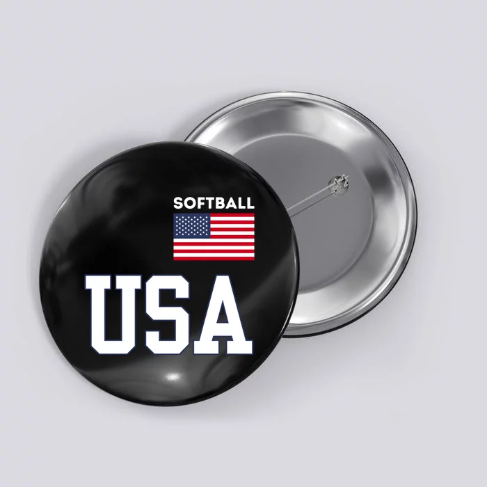 Usa Flag Softball Pocket Team Jersey Gift Button