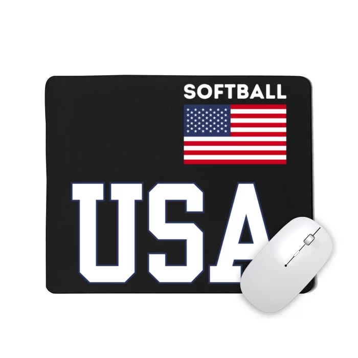 Usa Flag Softball Pocket Team Jersey Gift Mousepad