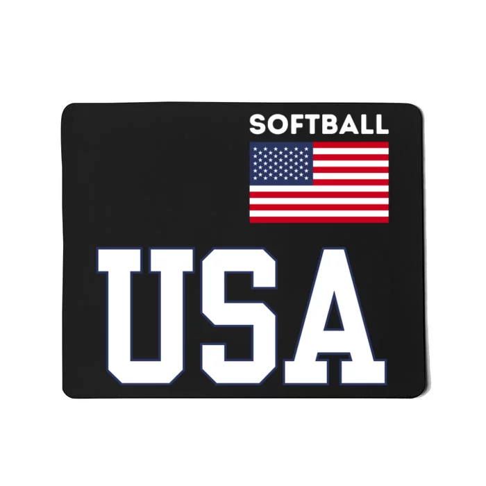 Usa Flag Softball Pocket Team Jersey Gift Mousepad