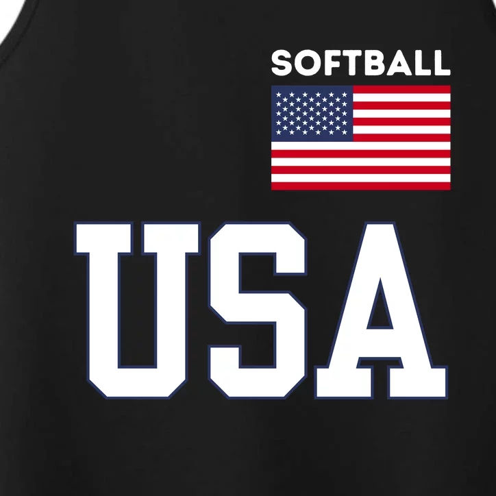 Usa Flag Softball Pocket Team Jersey Gift Performance Tank