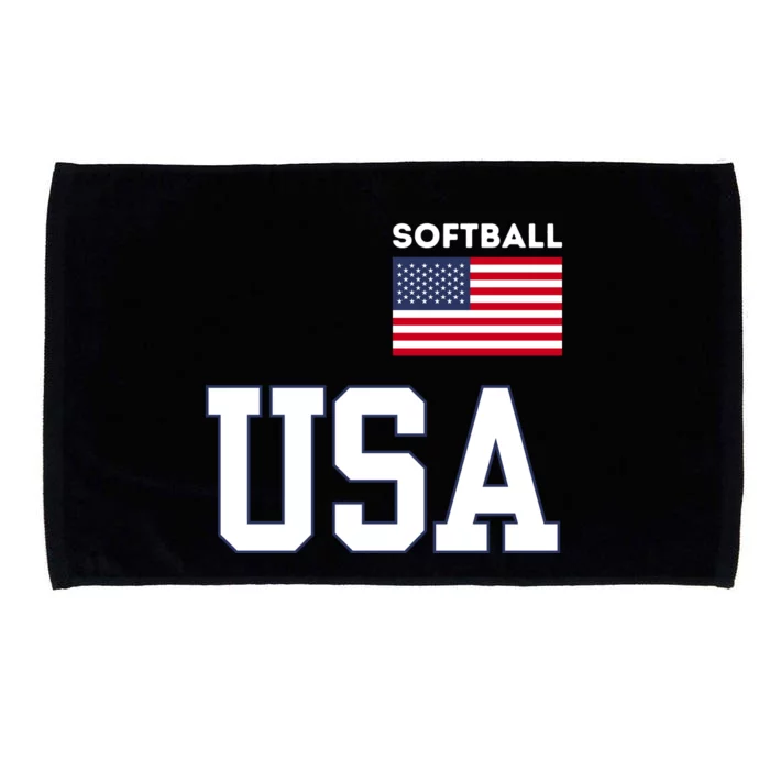 Usa Flag Softball Pocket Team Jersey Gift Microfiber Hand Towel