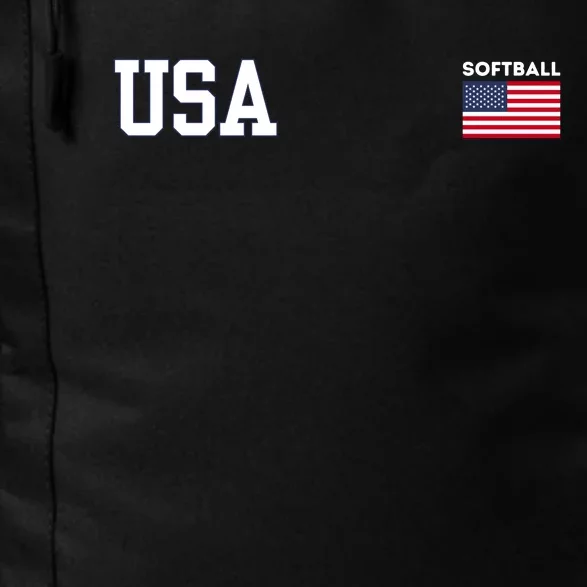 Usa Flag Softball Team Equipment Daily Commute Backpack